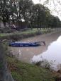 1 Harkboot in de grote vijver Kerklaan